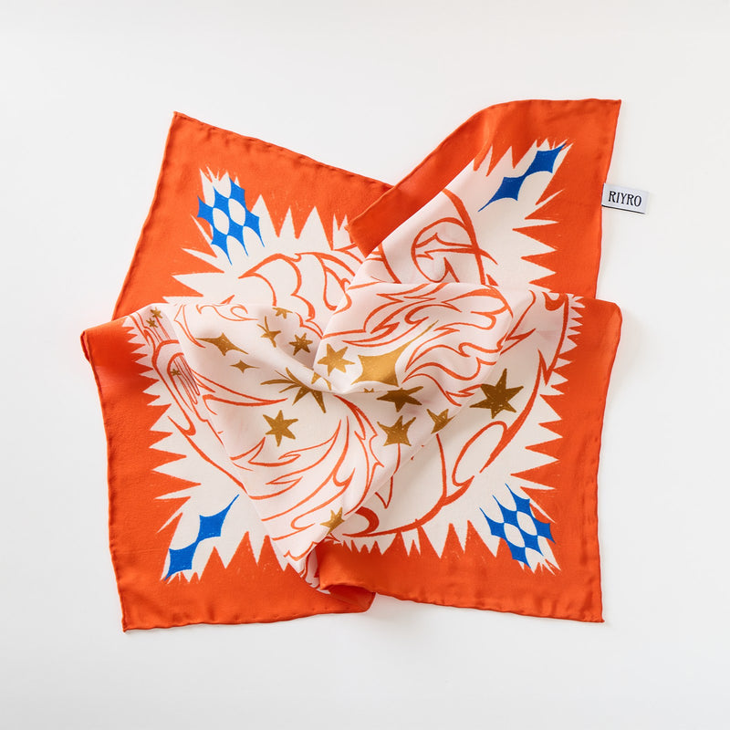 Orenda Bandana - Riyro el çizimi desenli fular